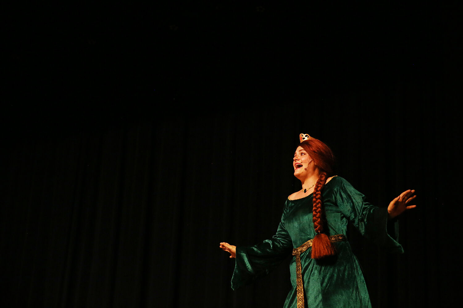 Fiona, played by Keli Hague, performs a solo while onstage alone